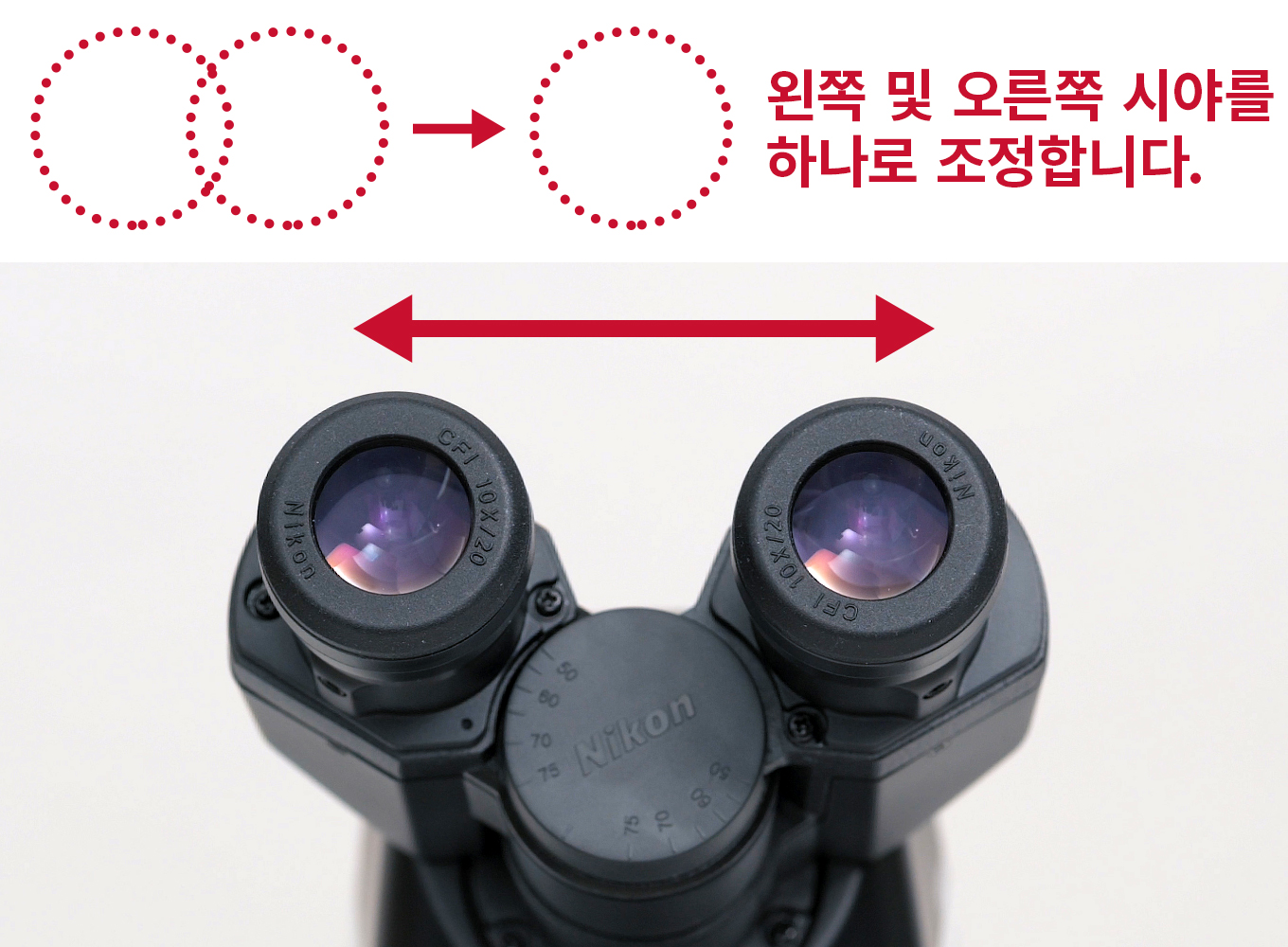 Merge the left and right viewfields into one