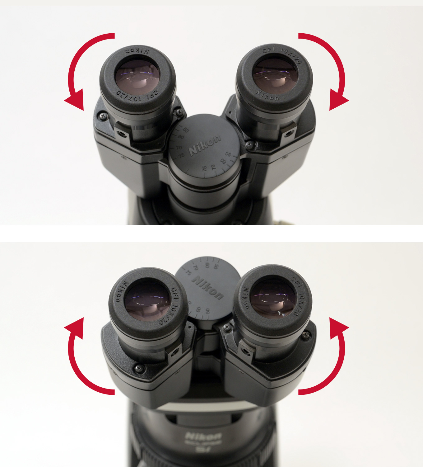 Adjust the positioning of the eyepiece lens