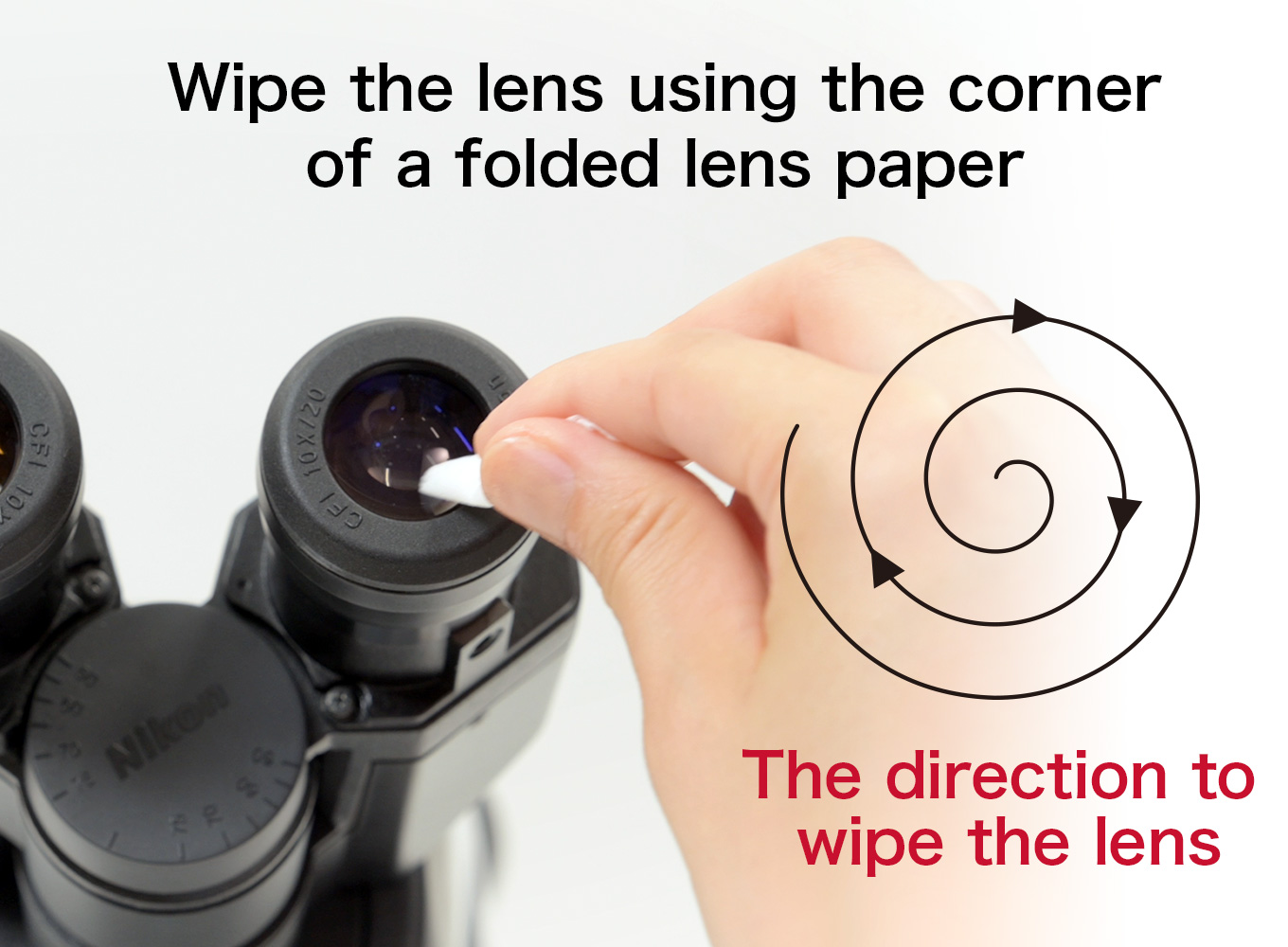 Process for cleaning the eyepieces