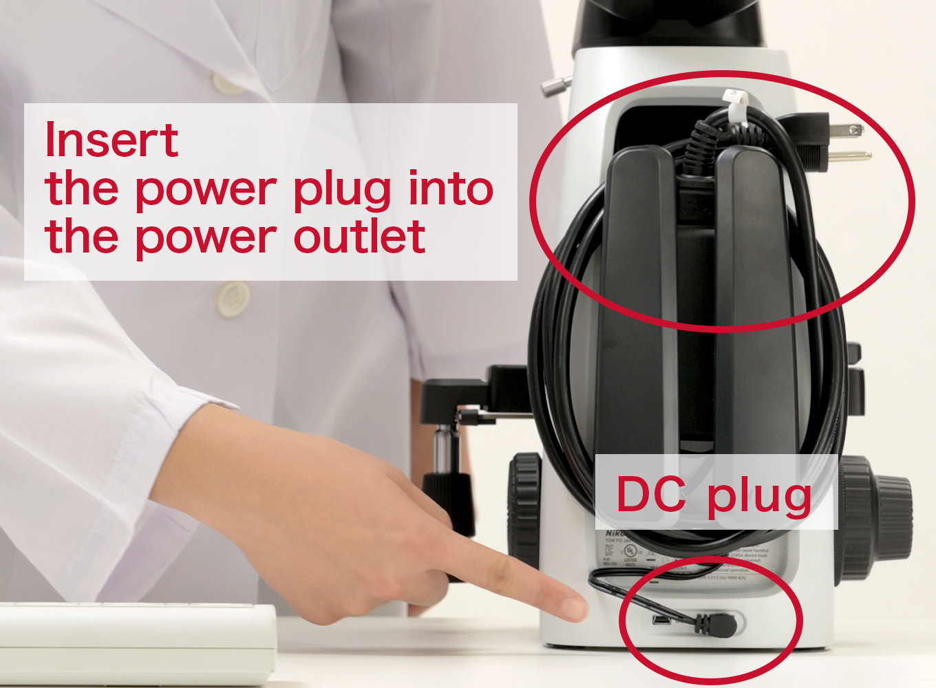 Insert the power plug into the power outlet